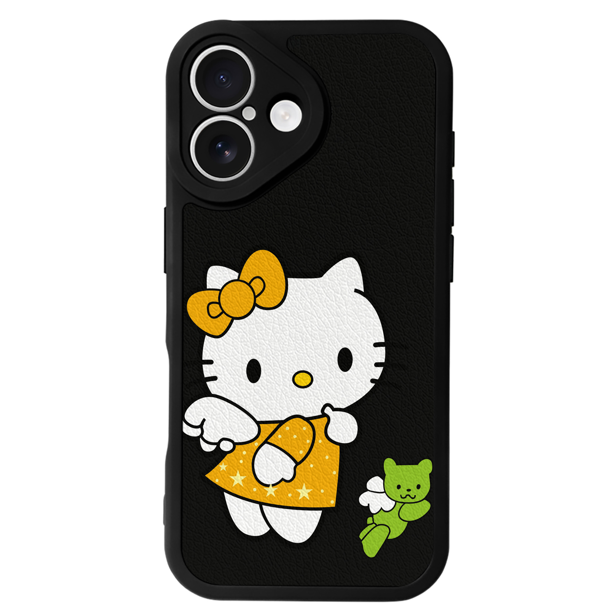 （画像用） Hello Kitty ハローキティ 【iPhone 16シリーズ対応】シリコンスマホケース（レザー調） 材質：シリコン